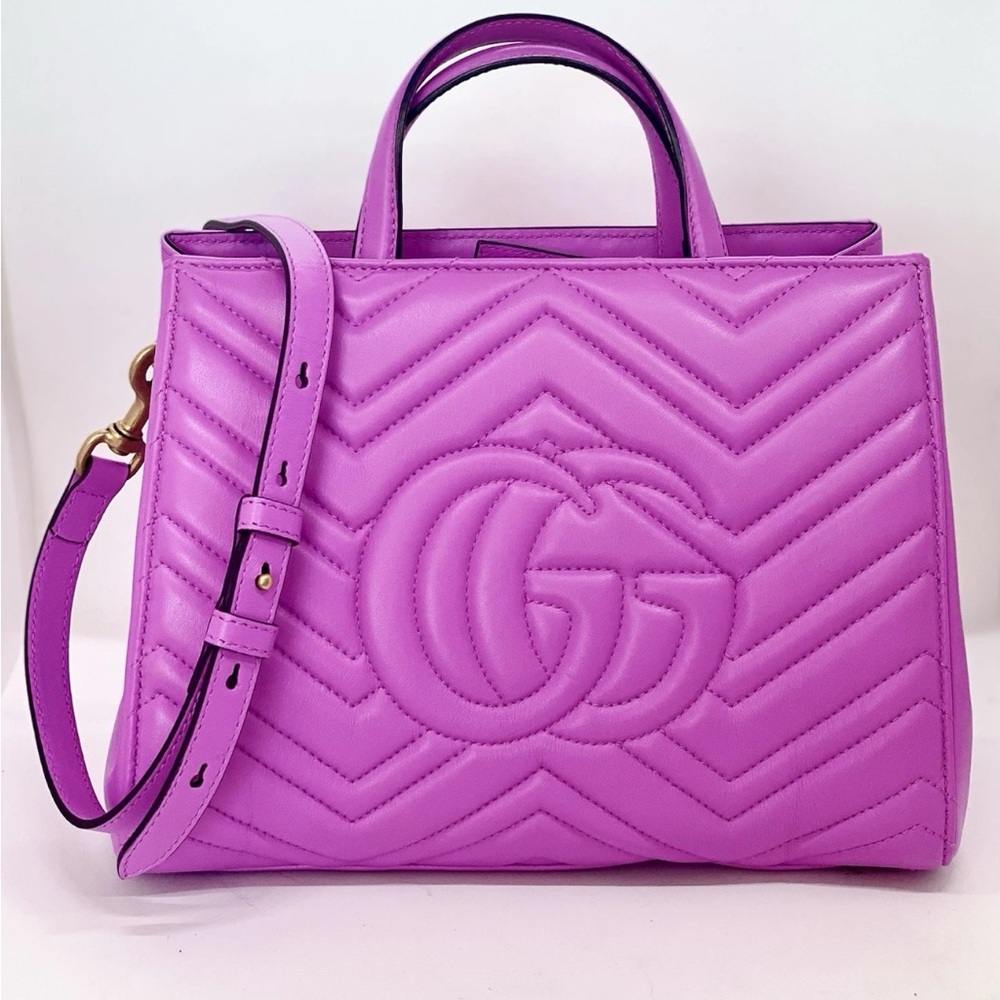 Gucci GG Marmont Top Handle
Small Matelasse Handbag Excellent Condition - Picture 8 of 15